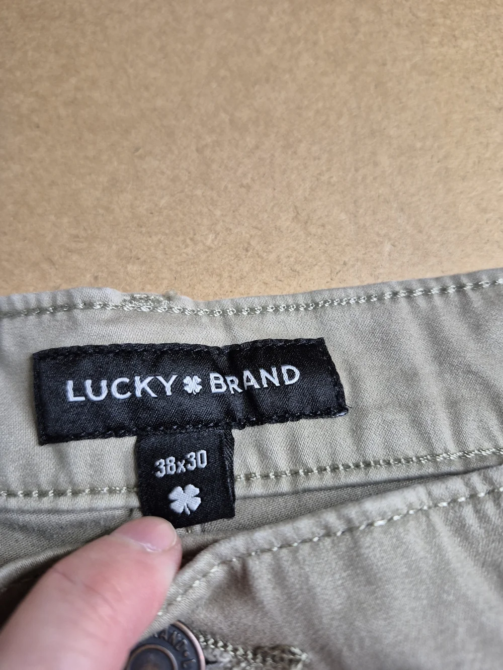 Lucky Brand Men's Straight Fit Chinos in Light Tan 4587/7